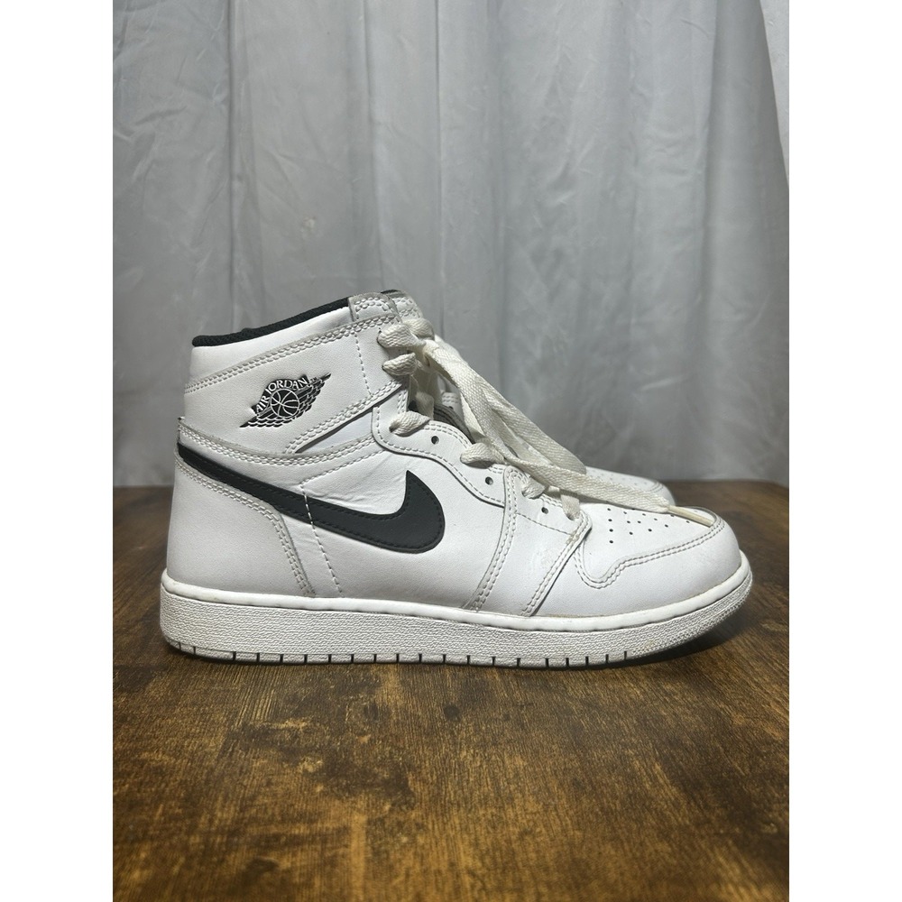 Nike Air Jordan 1 Retro High OG BG "White‎ Yin Yang" 575441-102 6Y/Women's 7.5